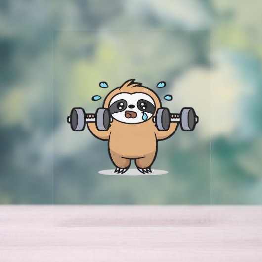 Chibi Sloth Gym Échec - Cute Kawaii Drôle Entraîne (Neutre)