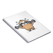 Chibi Sloth Gym Fail – Schattigee Kawaii Funny Wor Notitieboek (Rechterzijde)