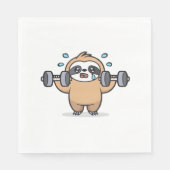 Chibi Sloth Gym Fail – Schattigee Kawaii Funny Wor Servet (Voorkant)
