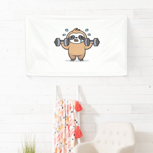 Chibi Sloth Gym Fail – Schattigee Kawaii Funny Wor Spandoek (Insitu)