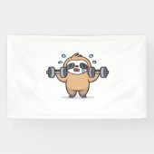 Chibi Sloth Gym Fail – Schattigee Kawaii Funny Wor Spandoek (Horizontaal)