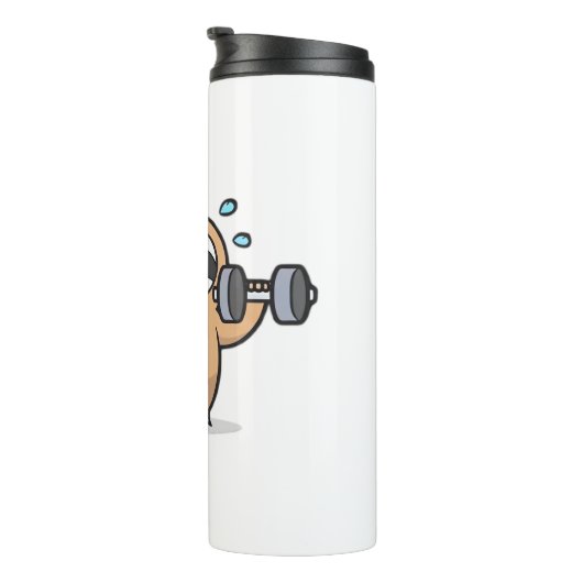 Chibi Sloth Gym Fail – Schattigee Kawaii Funny Wor Thermosbeker (Geroteerd rechts)