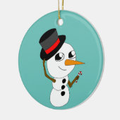 chibi smowman keramisch ornament (Links)