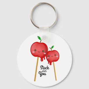 Chibi Snoep Apples Couple Stuck op You Cute Sleutelhanger