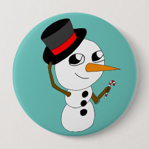 Chibi Snowman-toets Ronde Button 4,0 Cm