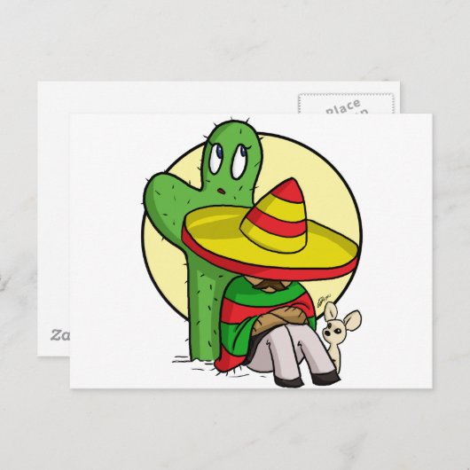 chibi sombrero briefkaart (Voorkant / Achterkant)