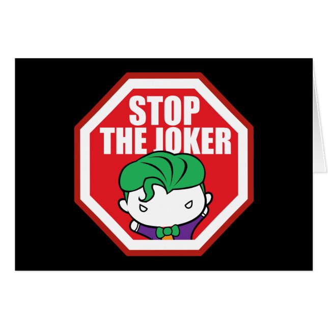 Chibi "Stop the Joker"-teken (Voorkant Horizontaal)