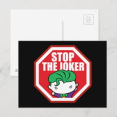 Chibi "Stop the Joker"-teken Briefkaart (Voorkant / Achterkant)