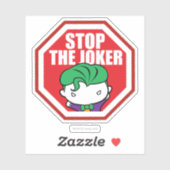 Chibi "Stop the Joker"-teken Sticker (Vel)