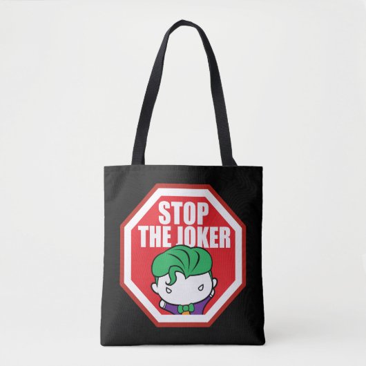 Chibi "Stop the Joker"-teken Tote Bag (Voorkant)