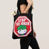Chibi "Stop the Joker"-teken Tote Bag (Dichtbij)