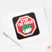 Chibi "Stop the Joker"-teken Vierkante Sticker (Envelop)