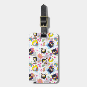 Chibi Super Heroine Pattern Bagagelabel