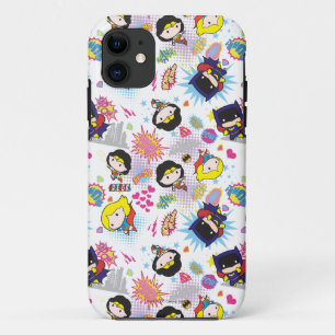 Chibi Super Heroine Pattern iPhone 11 Hoesje