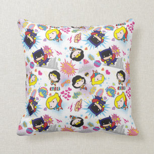 Chibi Super Heroine Pattern Kussen