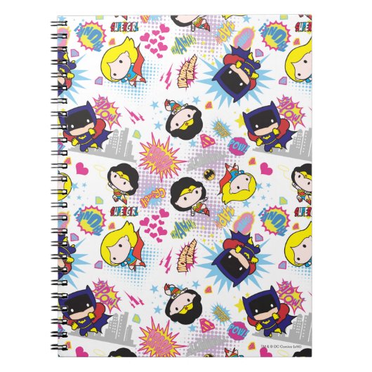 Chibi Super Heroine Pattern Notitieboek (Voorkant)
