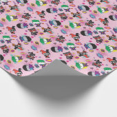 Chibi Super Villain Action Pattern Cadeaupapier (Hoek)