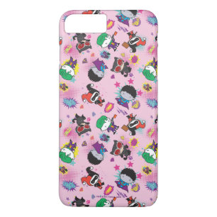 Chibi Super Villain Action Pattern iPhone 8 Plus / 7 Plus Hoesje