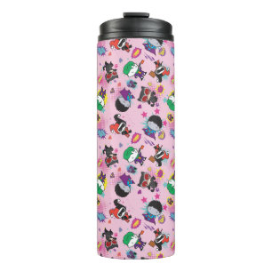 Chibi Super Villain Action Pattern Thermosbeker