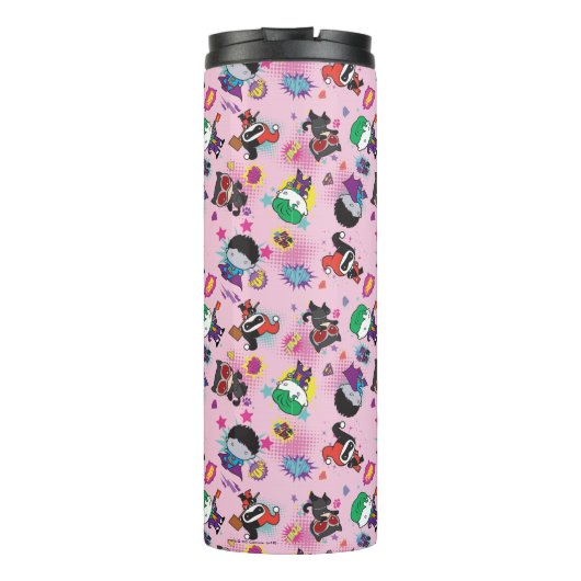 Chibi Super Villain Action Pattern Thermosbeker (Achterkant)