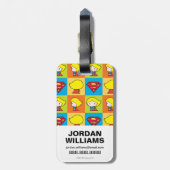 Chibi Supergirl Character Turnround Bagagelabel (Achterkant verticaal)