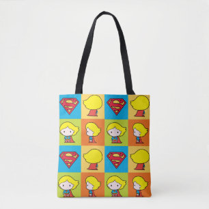 Chibi Supergirl Character Turnround Tote Bag