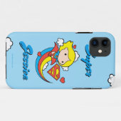 Chibi Supergirl Flying Rainbow Case-Mate iPhone Case (Achterkant (horizontaal))
