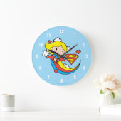 Chibi Supergirl Flying Rainbow Grote Klok (Huis)