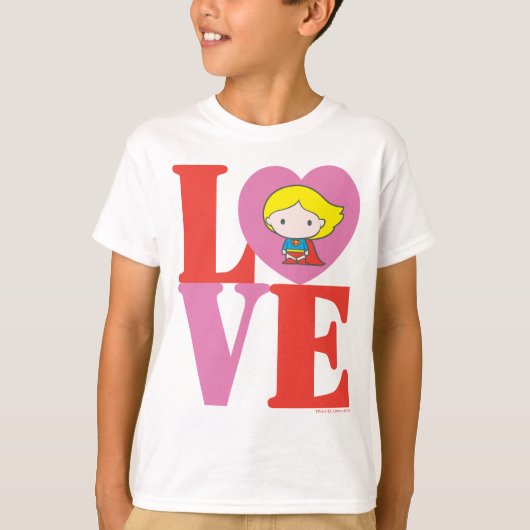Chibi Supergirl LOVE T-shirt (Voorkant)