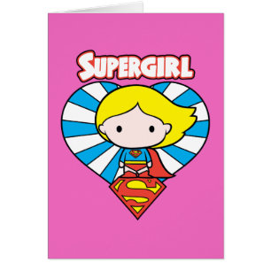 Chibi Supergirl Starburst Coeur et logo