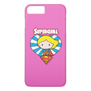 Chibi Supergirl Starburst Heart en Logo iPhone 8 Plus / 7 Plus Hoesje