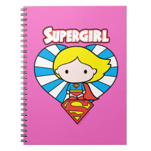 Chibi Supergirl Starburst Heart en Logo Notitieboek