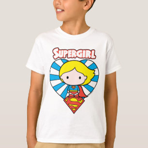 Chibi Supergirl Starburst Heart en Logo T-shirt