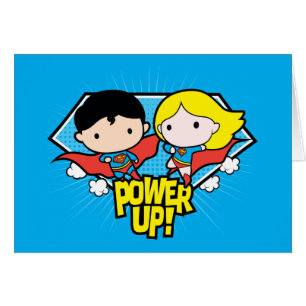Chibi Superman en Chibi Supergirl Power Up!
