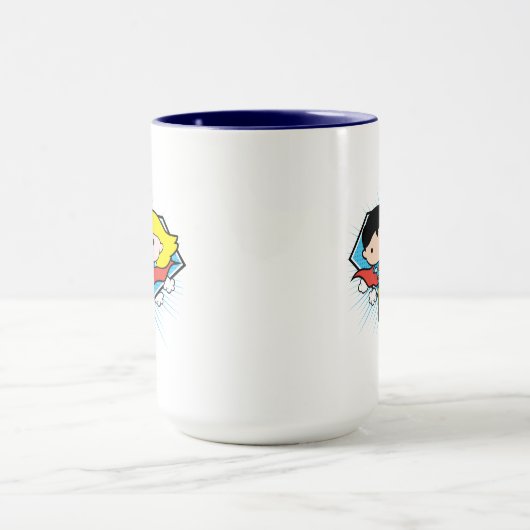 Chibi Superman en Chibi Supergirl Power Up! Mok (Midden)