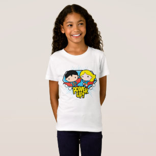 Chibi Superman en Chibi Supergirl Power Up! T-shirt