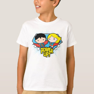 Chibi Superman en Chibi Supergirl Power Up! T-shirt