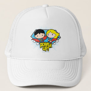 Chibi Superman en Chibi Supergirl Power Up! Trucker Pet