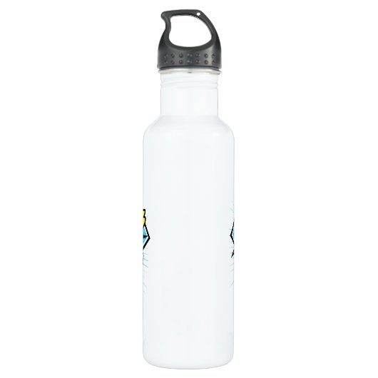 Chibi Superman en Chibi Supergirl Power Up! Waterfles (Achterkant)