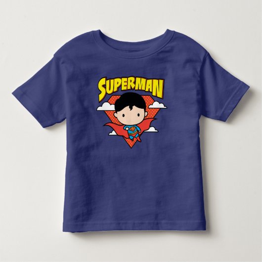 Chibi Superman Polka Dot Shield and Name Kinder Shirts (Voorkant)
