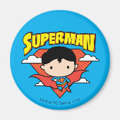 Chibi Superman Polka Dot Shield and Name Magneet (Voorkant)