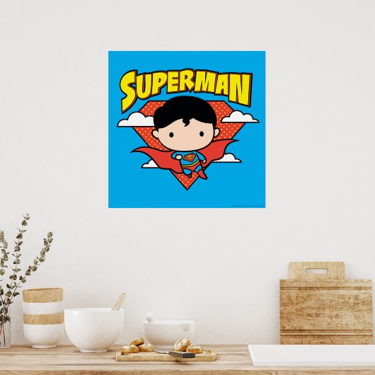 Chibi Superman Polka Dot Shield and Name Poster (Keuken)