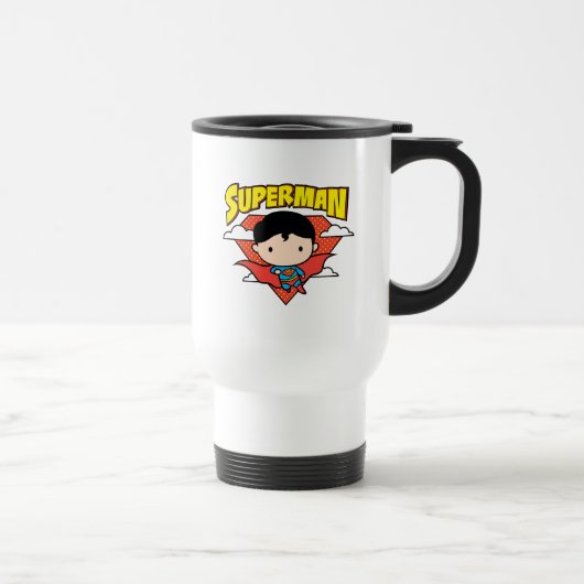 Chibi Superman Polka Dot Shield and Name Reisbeker (Rechts)