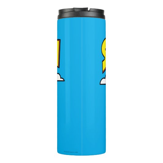 Chibi Superman Polka Dot Shield and Name Thermosbeker (Achterkant)