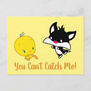Chibi SYLVESTER™ achter TWEETY™ Briefkaart