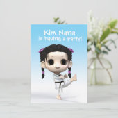 Chibi Taekwondo Kaart (Staand voorkant)