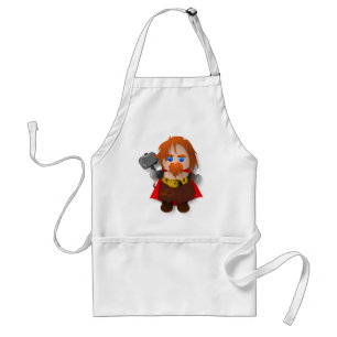 Chibi Thor met Hammer Standaard Schort