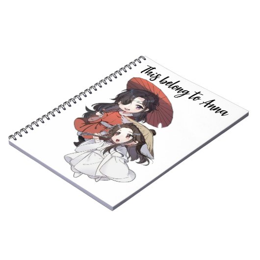 Chibi Tianguan Cifu Spiral Customized Notebook Notitieboek (Linkerzijde)