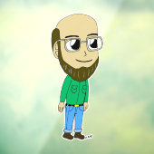 chibi-toets raamsticker (Vel 3)