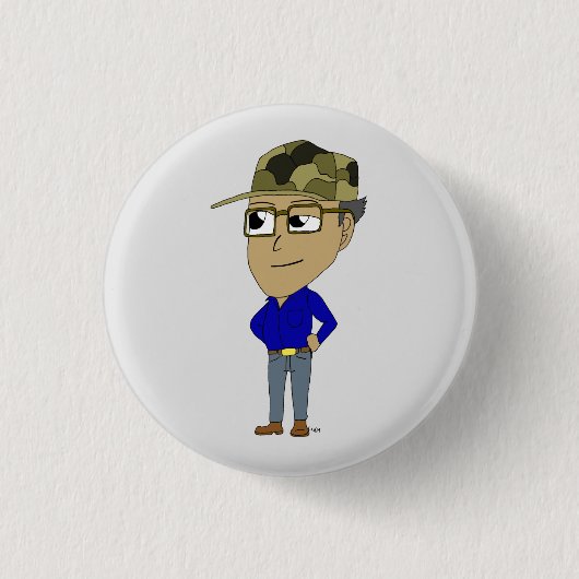 chibi-toets ronde button 3,2 cm (Voorkant)